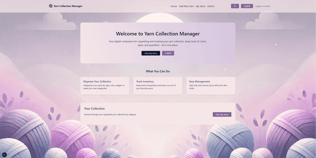 Skjermbilde fra prosjektet Yarn Collection Manager